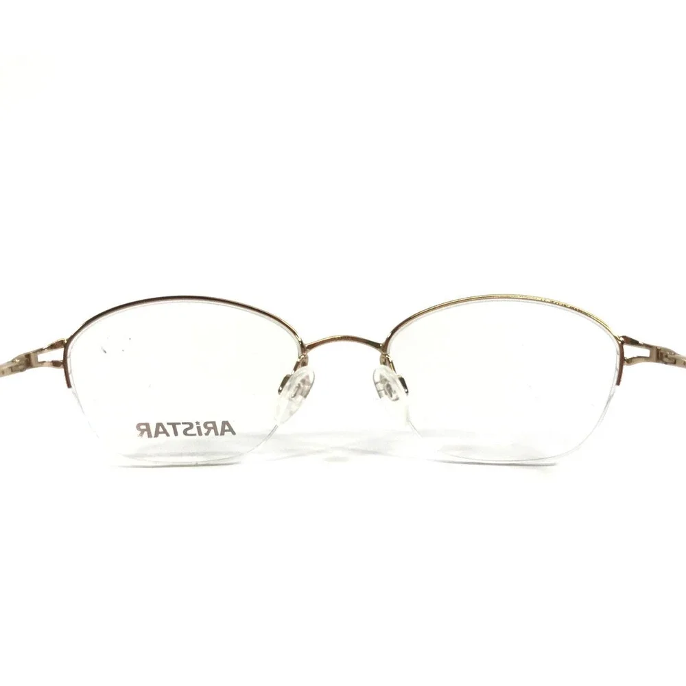 Aristar Eyeglasses Frames AR6840 028 Copper Brown Half Rim Round 51-19-140